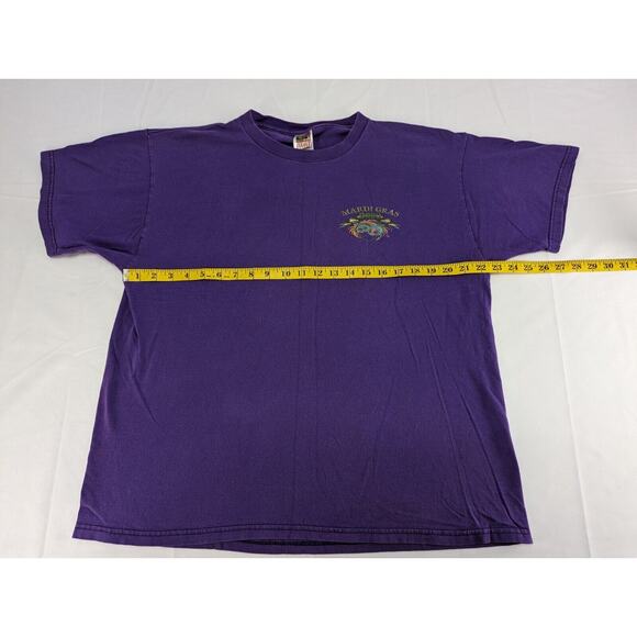 Vtg 2000 Mardis Gras Graphic T Shirt Size XL Purple Heineken Amstel Light - Picture 7 of 14